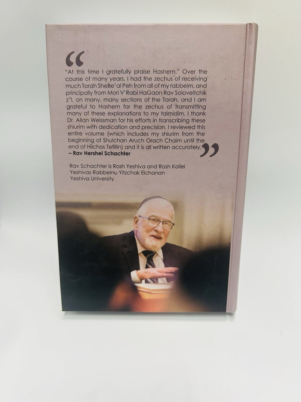 Rav Schachter on Yoreh Deah Volume 1, by Dr Allan Weissman, Halacha Sefer, New1